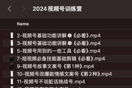 2024视频号训练营