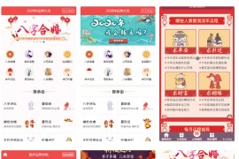 【鼠年风水起名算命网系统】2020带支付功能完美运营八字算命算财运姻缘易经周易占卜开运网站源码