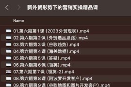 新外贸形势下的营销实操精品课